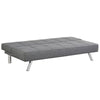 3 Seater Sofa Bed 3 Adjustable Button Tufted Padded Lounge Sofa Modern Couch Bed