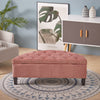 Velvet Chest Storage Ottoman Footrest Bench Stool Box Seat Pouffe Chair Bedroom