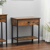 Small End Side Table w/ Shelf Wooden Bedside Storage Cabinet 1 Drawer Nightstand