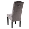 High Back Knocker Ring 2/4X Dining Chair Fabric/PU Leather Buttoned Side Chairs