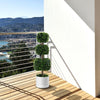 75CM Artificial Boxwood Topiary Tree Fake Triple Square Shaped Boxwood Plant