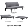 Grey 2-3 Seater Sofa Bed Recliner Leaning Sleeper Beds Couch Settee Upholstered