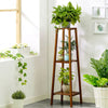 Wood Flower Pot Plant Stand Corner Shelf 2/3/4 Tier Display Rack Indoor Outdoor