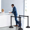 Set of 2 Belt Stanchion Crowd Control Barrier Stand with 190cm Retractable Belt