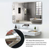 40x60cm Bathroom Bevelled Mirror Plain Rectangle Modern Wall Mounted Frameless