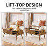Lift Top Coffee Table with Large Storage Space & Removable Shelf Rustic Brown