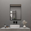 Wall Mirror Bathroom Bedroom with Black Metal Frame Wall Hunging Makeup Dressing