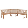 Garden Corner 185x185x90 Solid Teak Wood W1R8