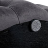 70cm Chesterfield Coffee Table Velvet Upholstered Tufted Round Stool Footstool