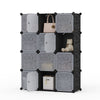 Mondeer 12 Cube Plastic Wardrobe Clothes Organizer Storage Cupboard Closet Black