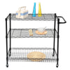 Carbon Steel 3 Tier Trolley Cart Kitchen Restaurant Serving Catering Train UK