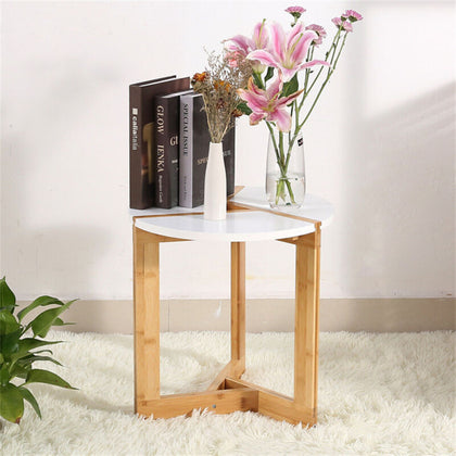 Wooden Coffee Table Side End Table Antique Storage Modern Bedside Plant Stand