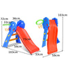 Kids Slide Foldable Toddler Child Climber Slider Playset with Basketball Hoop