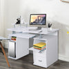 Computer Desk Home Office Workstation with 2 Drawers & Storage Compartments