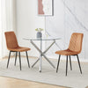 Modern 5Pcs Round Dining Table and Chairs Set 4 for Dining Room Space Saving