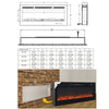 36/40/50/60" Electric Wall/Insert Mounted Fire Heater LED Flame Fireplace Remote