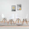 White Dining Table and 2 4 6 Chairs Set Wood Legs Kitchen Home Retro Room Chair