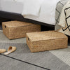 Set of 2 Water Hyacinth Under Bed Storage Box Trunk Chest Basket, Large