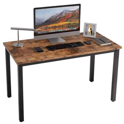 Vintage Writing Desk Office PC Computer Table Industrial Workstation Furniture
