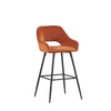 2X Bar Stools Velvet Bar Chairs Metal Legs Breakfast Bar Pub Chair Kitchen Home