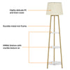 Tripod Floor Lamp & Middle Marble Texture Shelf Gold Frame Energy Saving Bedside