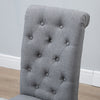 2/4/6x Fabric Button Tufted Dining Chairs Upholstered Kitchen Dining Room Grey