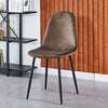 Set of 4 Velvet Dining Chairs Padded Backrest Home Living Room Kitchen Office BN