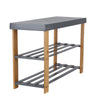 3Tier Shoe Rack Seating Bench Hallway Storage Organiser Holder Stand Bamboo