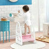 Kids Children Non Slip 2 Step Up Stool Toddler Toilet Potty Training W/ Armrest