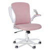 Ergonomic Computer Desk Chair Foldable Armrests Lumbar Support Home Office Pink