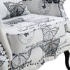 Wing Back Queen Anne Chair Fabric Armchair Living Room Fireside Sofa with Pillow