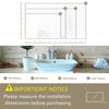 Bluetooth Bathroom Mirror with LED Light 3 Colors Touch Sensor Demister Pad