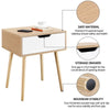 Bedside Table Nightstand Side Table Bedside Cabinet Storage Unit with Drawers