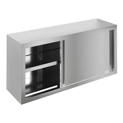 120x35x60cm Catering Stainless Steel Kitchen Wall Cabinet Storage Cupboard Shelf