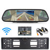 Wireless 4.3" TFT Rear View Mirror Monitor Reversing Parking Camera Number Plate