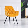 2/4PCS Dining Chairs Set Velvet Padded Seat Metal Leg Kitchen ArmChairs Office