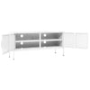 Industrial TV Cabinet Steel White Media Unit Stand Cupboard Console Sideboard