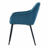 Set of 2/4 Dining Chairs Velvet Padded Seat Metal Legs High Back Chairs Kitchen