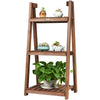 3-Tier Folding Garden Plant Stand Multifunctional Wooden Flower Display Shelves