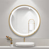 32" Round LED Illuminated Bathroom Mirror Demister Anti-fog HD Glass Makeup