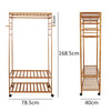 Large Capacity Clothes Rail Coat Rack Hanging Wardrobe Storage Cabinet Shelf