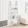 White/Grey Ladder Shelving Unit 5Tier Display Stand Book Shelf Wall Rack Storage