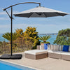 3M Banana Cantilever Umbrella Garden Parasol Hanging Tilt Crank Weight Base Set