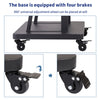 Portable Mobile Floor TV Stand Mount Bracket Thick 2 Tier Shelf UP To 100" TV