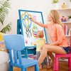 Mobile Kids Art Easel Double-sided Magnetic Painting Board Height Adjustable