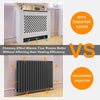 Radiator Cover White Unfinished Modern Traditional Wood Grill Cabinet Shelf MDF