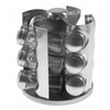 Revolving Rotating Steel 12/16 Jar Spice Rack Storage Glass Jars & Chrome Lids