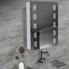 60 LED Light Mirrored Cabinet Demister Bathroom Shaver Socket With Digital Clock