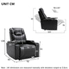 Electric Recliner Chair Lighting Gaming Home Theater Seating Leather Sofa QW