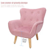 2 in 1 Children Kids Sofa Set Luxurious Velvet Armchair High Back Safety & Stool